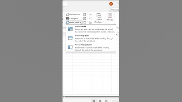 Excel Tutorial: Freeze Panes Instantly in One Step