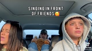 Video thumbnail of "Singing infront of friends for first time"