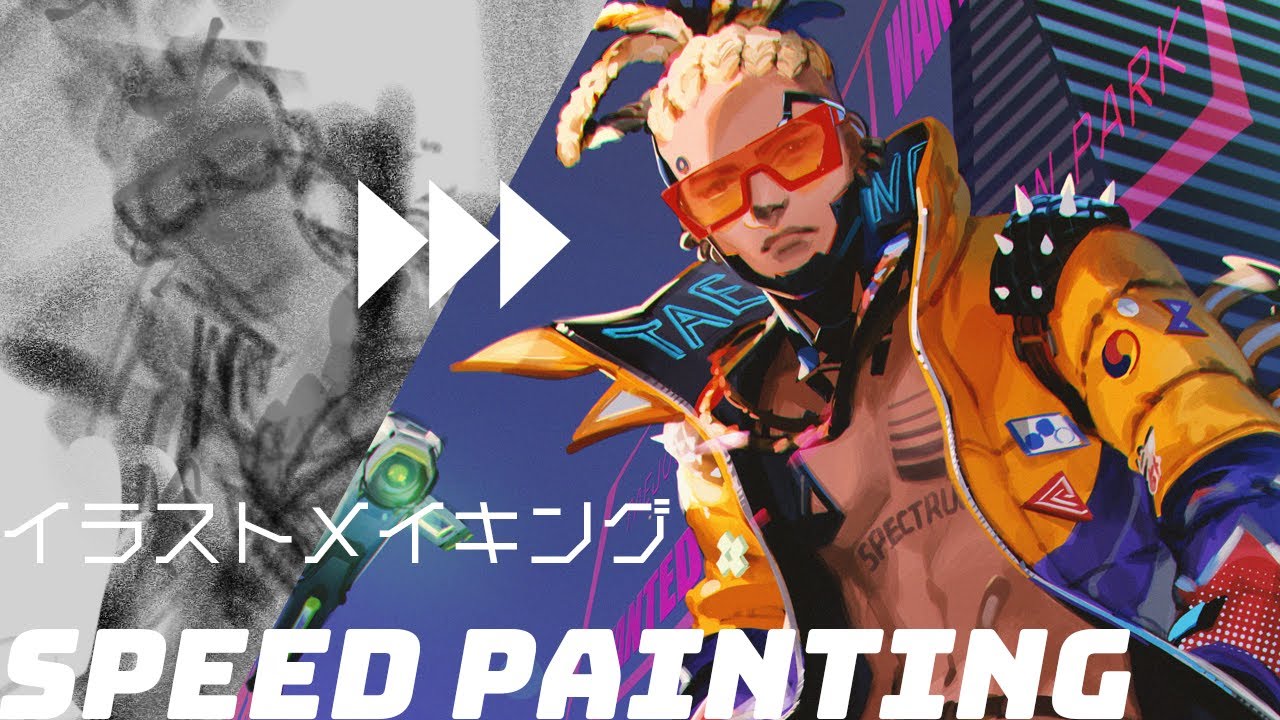 Speed Painting Apex Crypto イラストメイキング Youtube