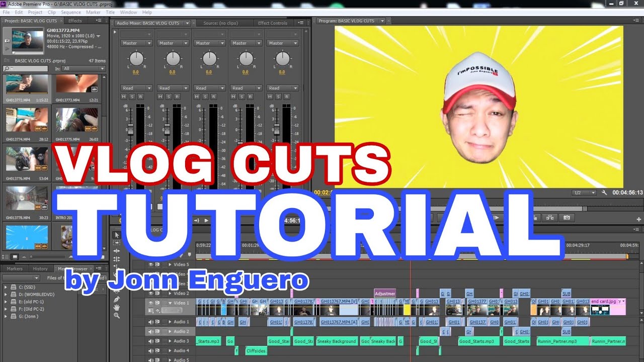 VLOG CUTS TUTORIAL FOR BEGINNERS by Jonn Enguero - YouTube