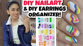 Mini Vlog 127 - Diy Earrings Organizer Nailart