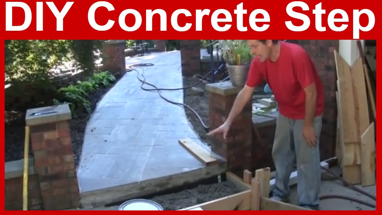 How to Build a Concrete Step - YouTube