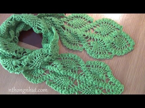 Video How to Crochet scarf tutorial (Engsub) I Móc khăn len... - youtube