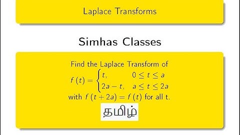 #MA3452- Nov_Dec 23 - Laplace Transform of Periodic function - Problem 2
