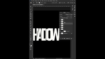 Shadow typography effect in Photoshop