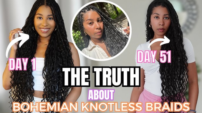 How to get Curly End: Boho Knotless Edition #braidtutorial #braidtutor, Bohemian Knotless Braids