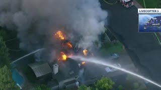 Fire engulfs home as SWAT responds to Folsom neighborhood
