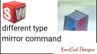 What is mirror command in SOLIDWORKS @kavicaddesigns4908 #solidworkstutorial #mirrorwork #youtube