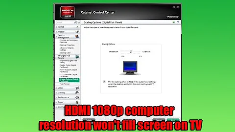 HDMI 1080p Computer Resolution Won't Fill Screen on TV