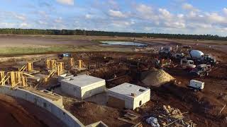 DRONE VIDEO of  Structural Concrete Perimeter for a Crystal Lagoon