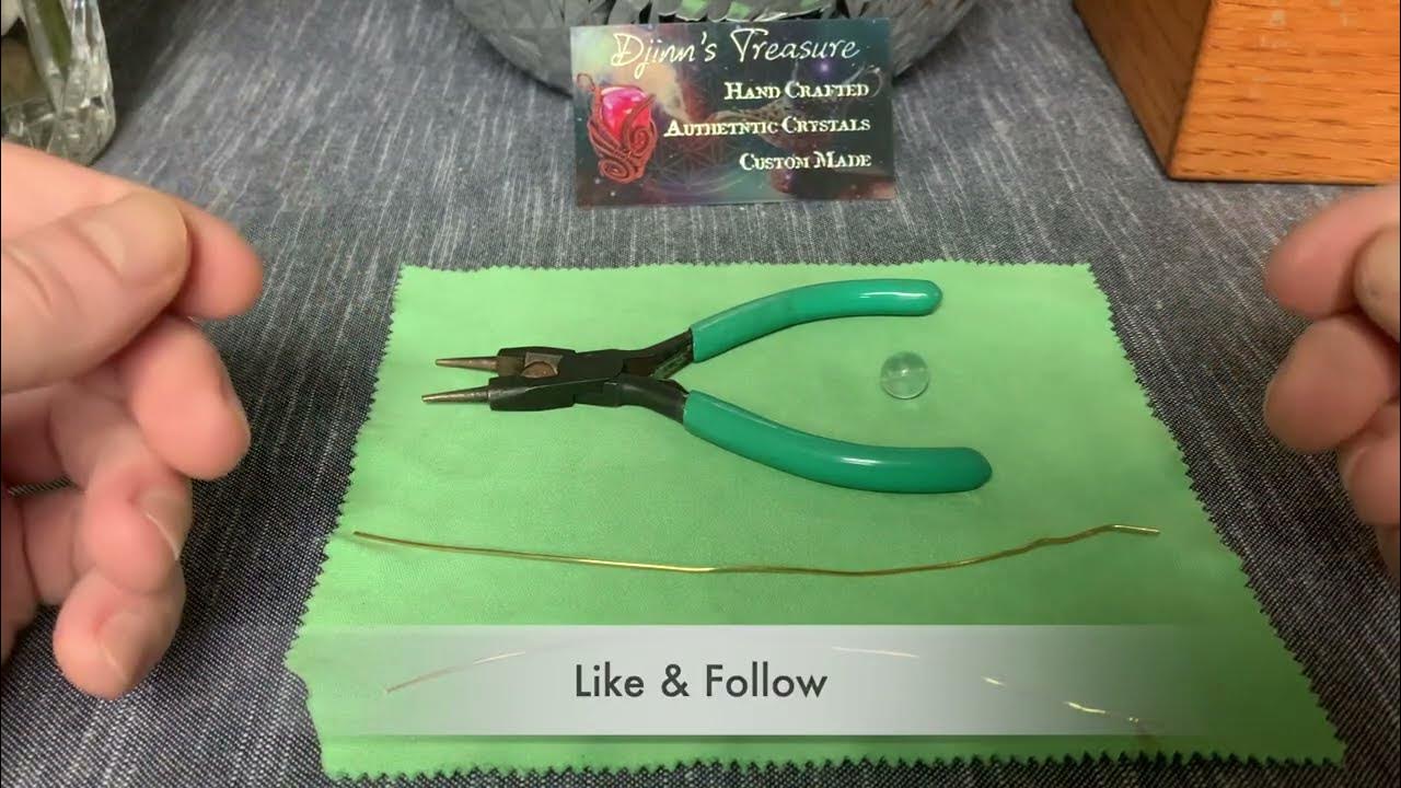 How to make a Gold wire ring with a crystal FOR BEGINNERS YouTube