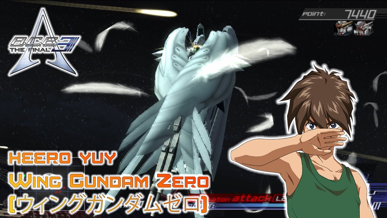 Heero Yuy Wing Gundam Zero Custom (ウィングガンダムゼロ) ACE 3:The