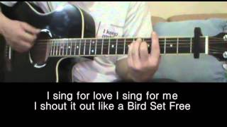 Video thumbnail of "Sia - Bird Set Free (Lyrics Acoustic + Guitar Cover)"