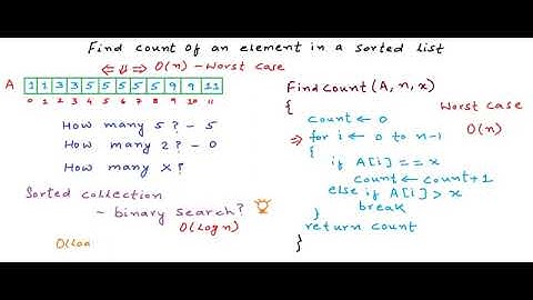 5 Count occurrences of a number in a sorted array with duplicates using Binary Search
