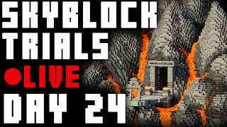 🔴[LIVE] Hypixel Skyblock Trials - Deep Caverns Day 4 [24] (info in description)