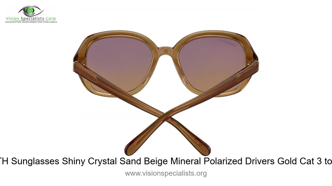 Serengeti HAYWORTH Sunglasses Shiny Crystal Sand Beige Mineral Polarized Drivers Gold Cat 3 to 3 B4