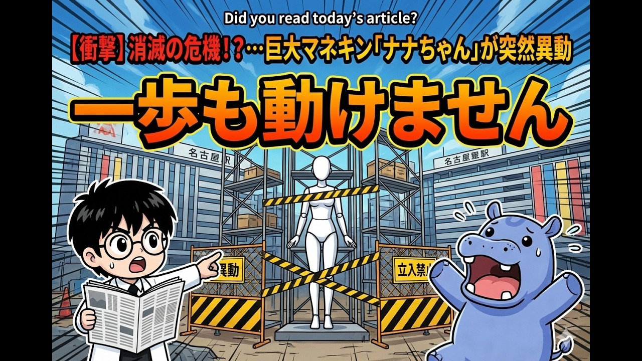 【社会】「ナナちゃん」消滅の危機！？巨大マネキンが突然異動｜AI漫画
