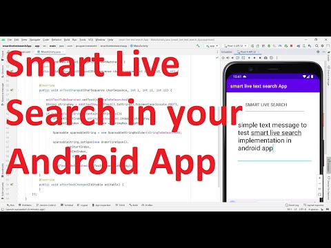 How to implement smart live text search in your Android App?