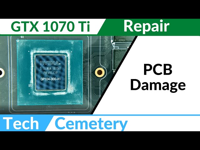 GeForce GTX 1070 Ti GPU 不具合なし EVGA GTX 1070 Ti SC Repair - PCB damage - YouTube