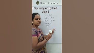 Squaring No by Unit Digit 5 | Fast Calculation Tricks | Speed Maths | Rajee Trickion #shorts