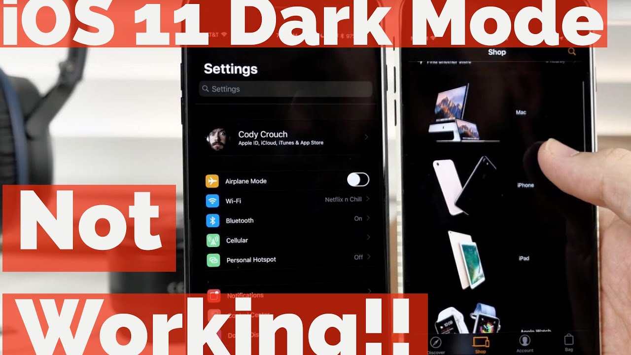 iOS 11 Dark mode not working!! - YouTube