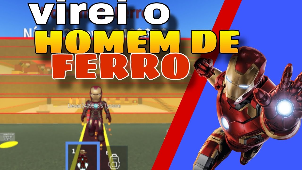 VIREI O HOMEM DE FERRO NO ROBLOX !! 