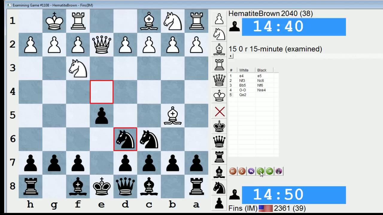 Стандартные шахматы №47: ГематитБраун против ММ Бартоломью (Руй Лопес)