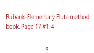 Rubank-Elementary Flute method book P17 #1-4