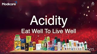 Acidity अमलपतत स मकत पए, Modicare Well Supplements क सथStay Healthy, Keep Acidity Away