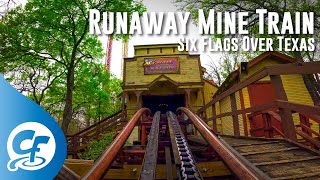 Runaway Mine Train front seat on-ride 4K POV @60fps Six Flags Over Texas