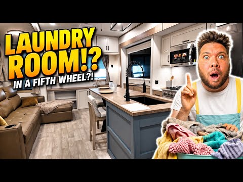 Laundry Room in an RV!!! 2027 Sandpiper 3900HBLR