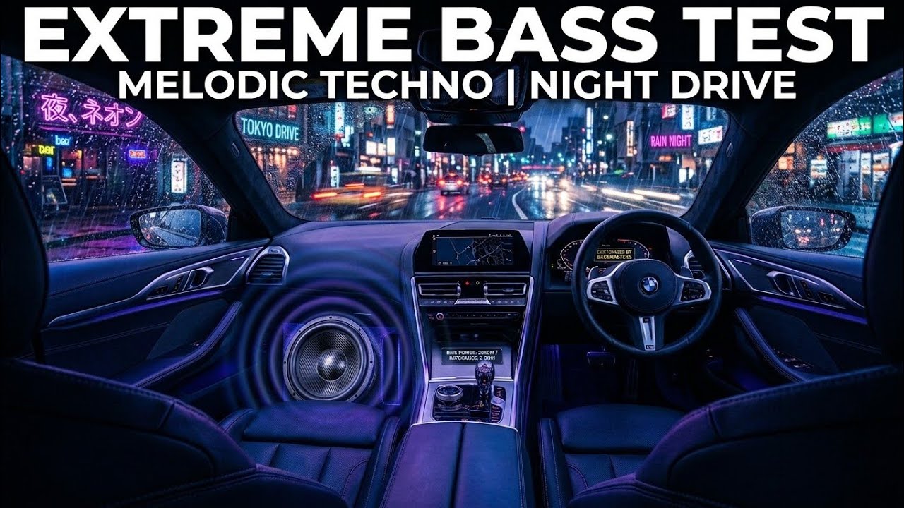 Melodic Techno Bass Test 🔊 Luxury Night Drive (Extreme Subwoofer Low End)