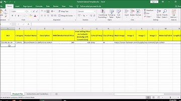How to add Bulk Products and Variations using Excel Sheet in Fashaish Seller Dashboard