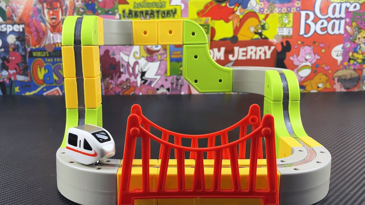 Unboxing  Electric Magnetic Building Blocks High-Speed ​​Rail Track Train Toy  | Toy ASMR