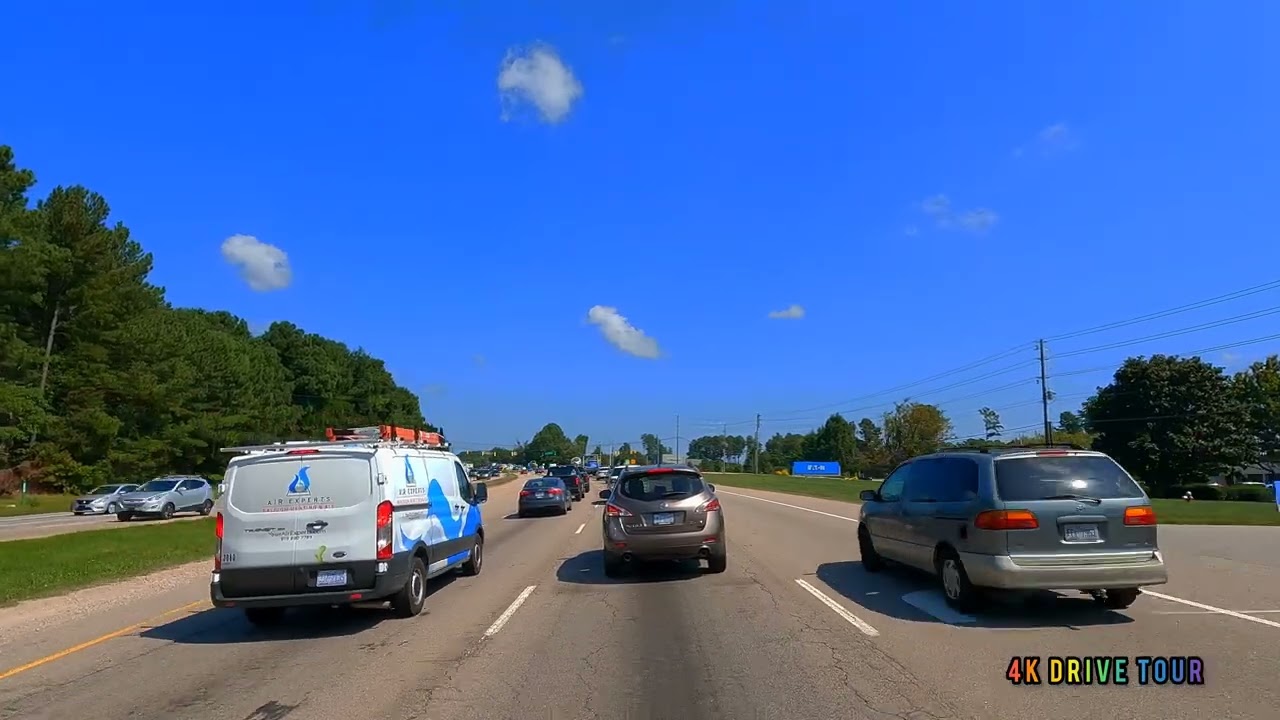 Driving Down Capital Boulevard - North Raleigh Drive Tour