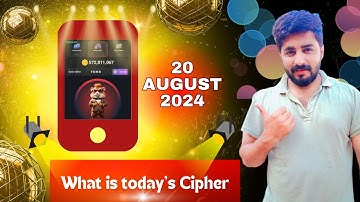 20 August Daily Cipher—Code for 1 m Coins Today | Hamster Kombat Daily Cipher,20 August Daily Cipher