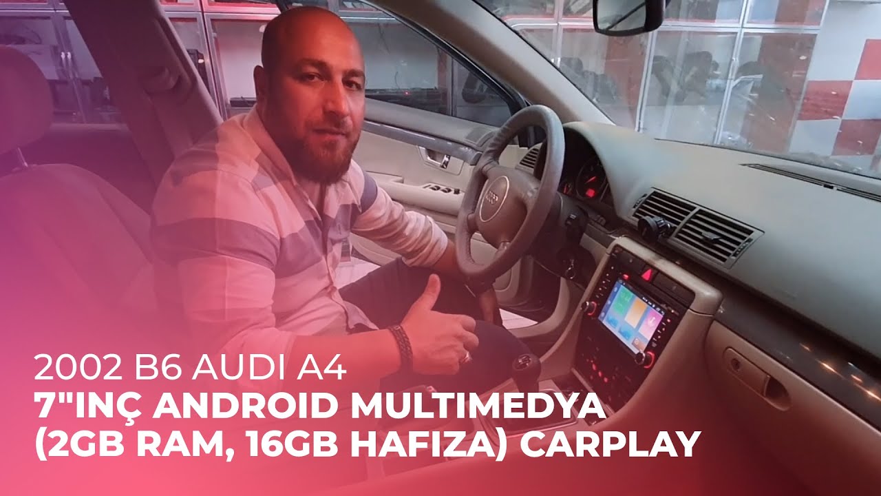 2002 B6 Audi A4 // 7"inç Android Multimedya (2GB Ram, 16GB Hafıza), CarPlay