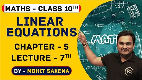 Linear Equation | Lecture 7th | Class10 | Mathematics | Mohit Sir | NIOS Vision Point