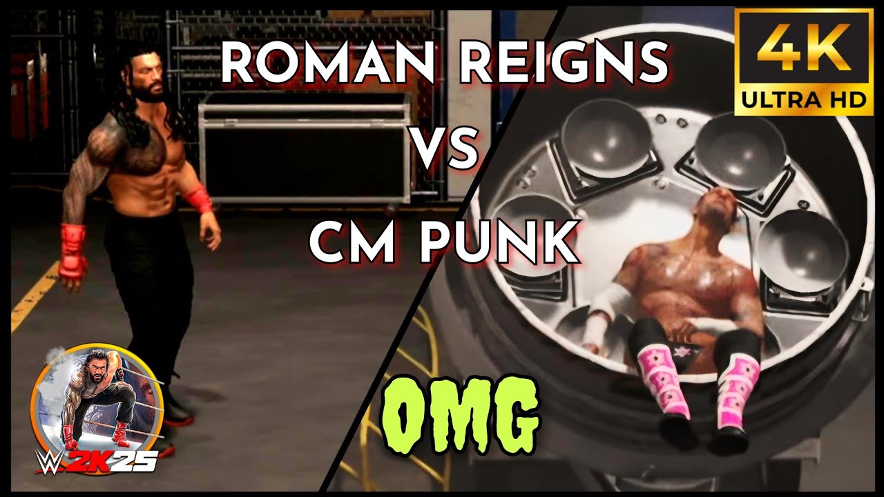 Roman Reigns vs CM Punk – WWE 2K25 Backstage Brawl | PS5 4K UHD Gameplay