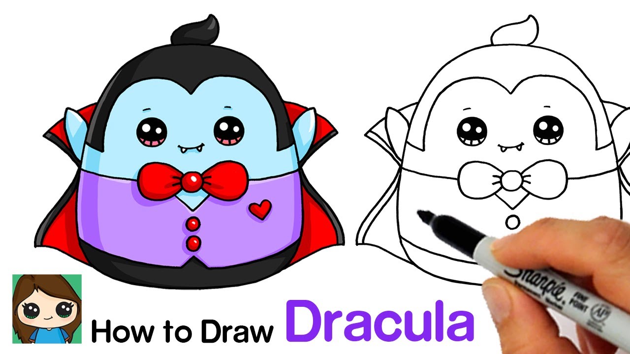 How to Draw Dracula ????????‍♂️Squishmallow Halloween Squad - YouTube