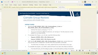 New Perspectives Excel 365/2021 | Module 10: SAM Project 1b Corvallis Group Restore