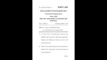 MMPC - 009  June 2022 Question Paper