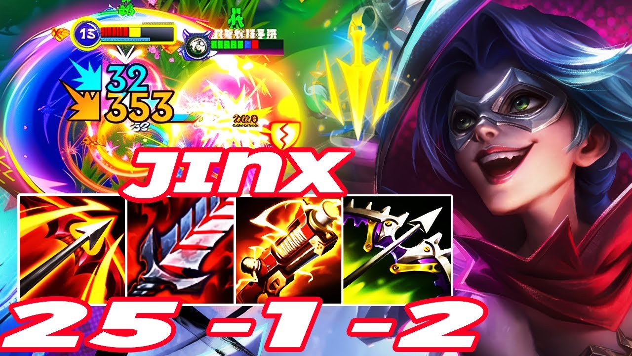 WILD RIFT JINX ADC GAMEPLAY | 25 -1 -2 MVP | JINX BUILD RUNES - YouTube