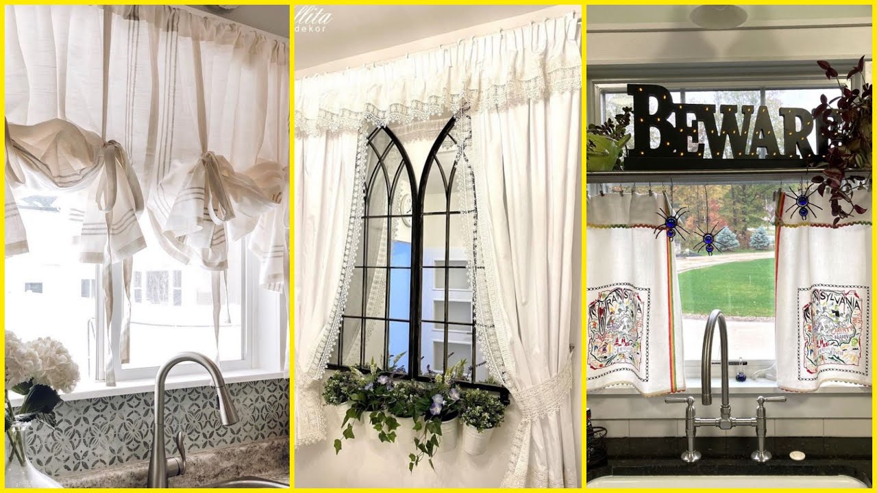 Simple and stylish kitchen curtain design ideas | Kitchen decoration ...