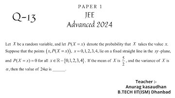 JEE Advanced 2024 Math Paper 1 (Q 13) solution | IIT JEE Maths | #jeeadvanced2024  #projecteducation