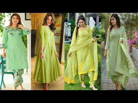 Rayon Embroidery Kurti In Pista Green Colour - KR5415755