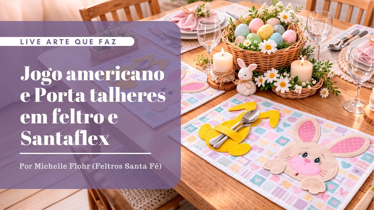 Jogo americano e Porta talheres em feltro e Santaflex | por Michelle Flohr