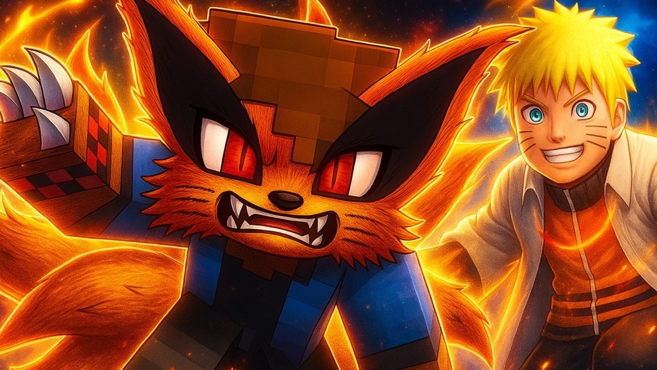 RENASCI como KURAMA BEBÊ no NARUTO Minecraft