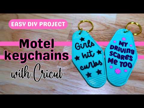 These Cricut Hotel Keychains Are So Easy! Free Template Inside