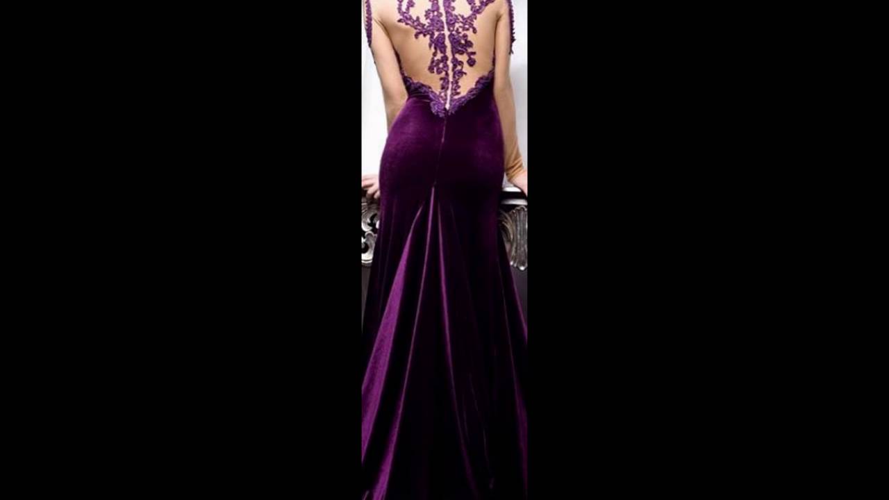 Vestidos de graduación color morado - YouTube